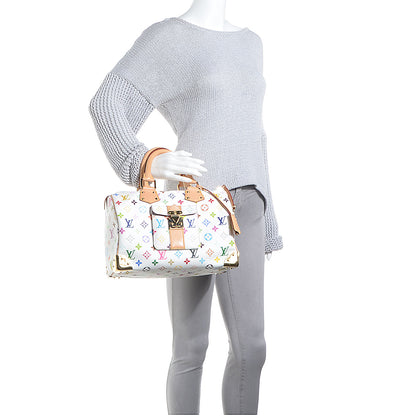 Louis Vuitton Monogram Multicolor Speedy 30 White 2 of 7