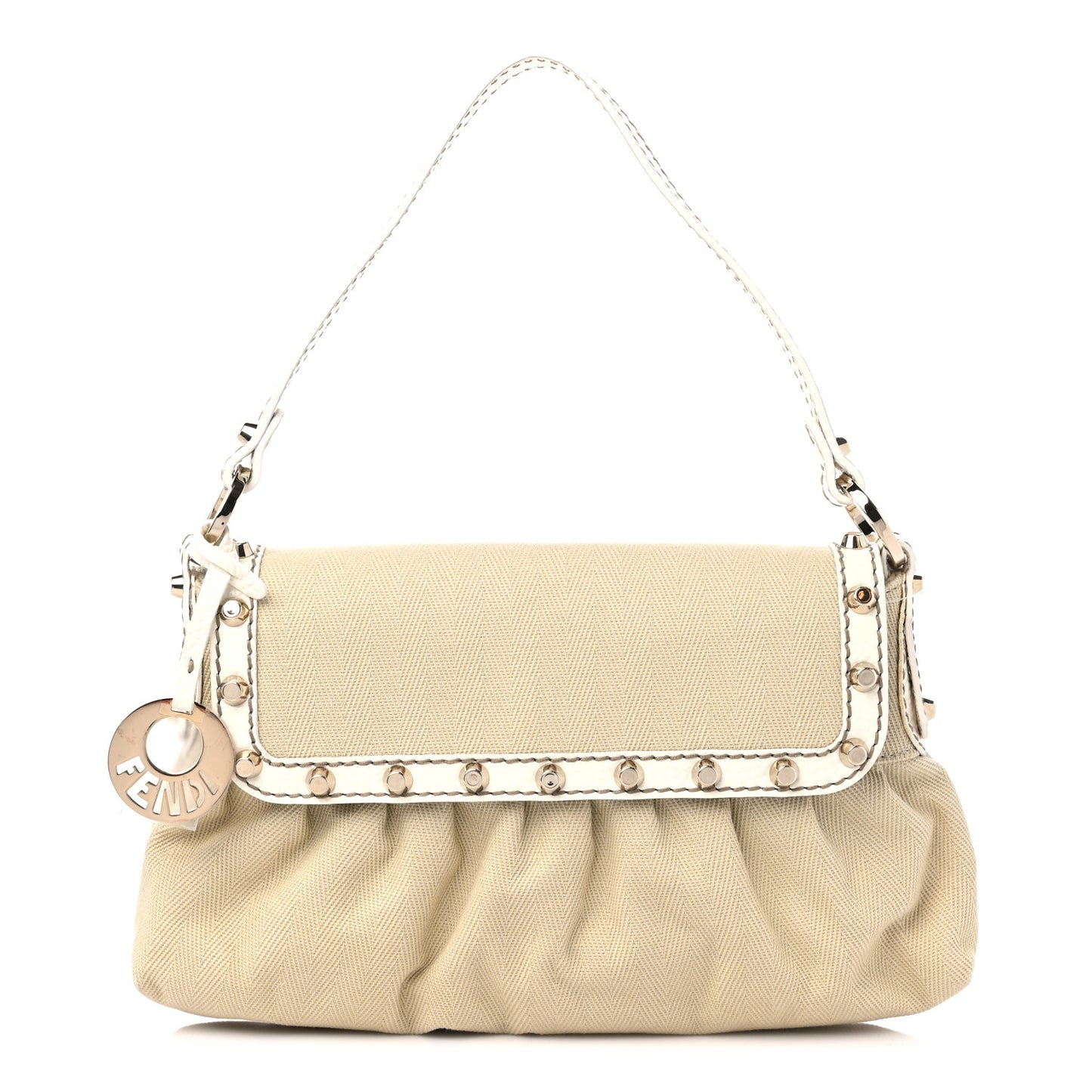 Canvas Small Chef Shoulder Bag White