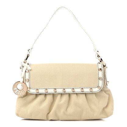 Fendi Canvas Small Chef Shoulder Bag White 1 of 11