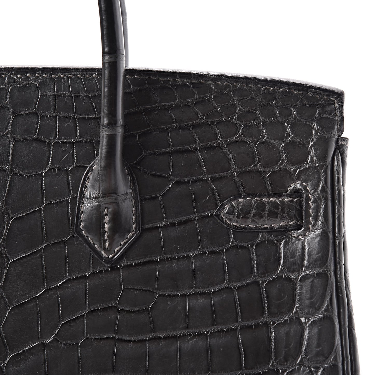Matte Niloticus Crocodile Birkin 25 Graphite