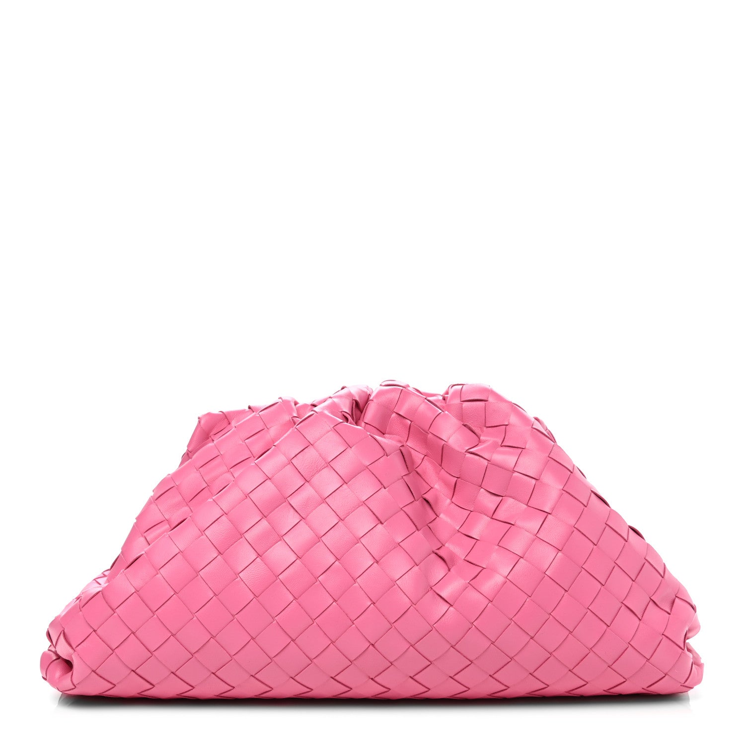 Bottega Veneta Nappa Maxi Intrecciato The Pouch Oversized Clutch Pink 1 of 11