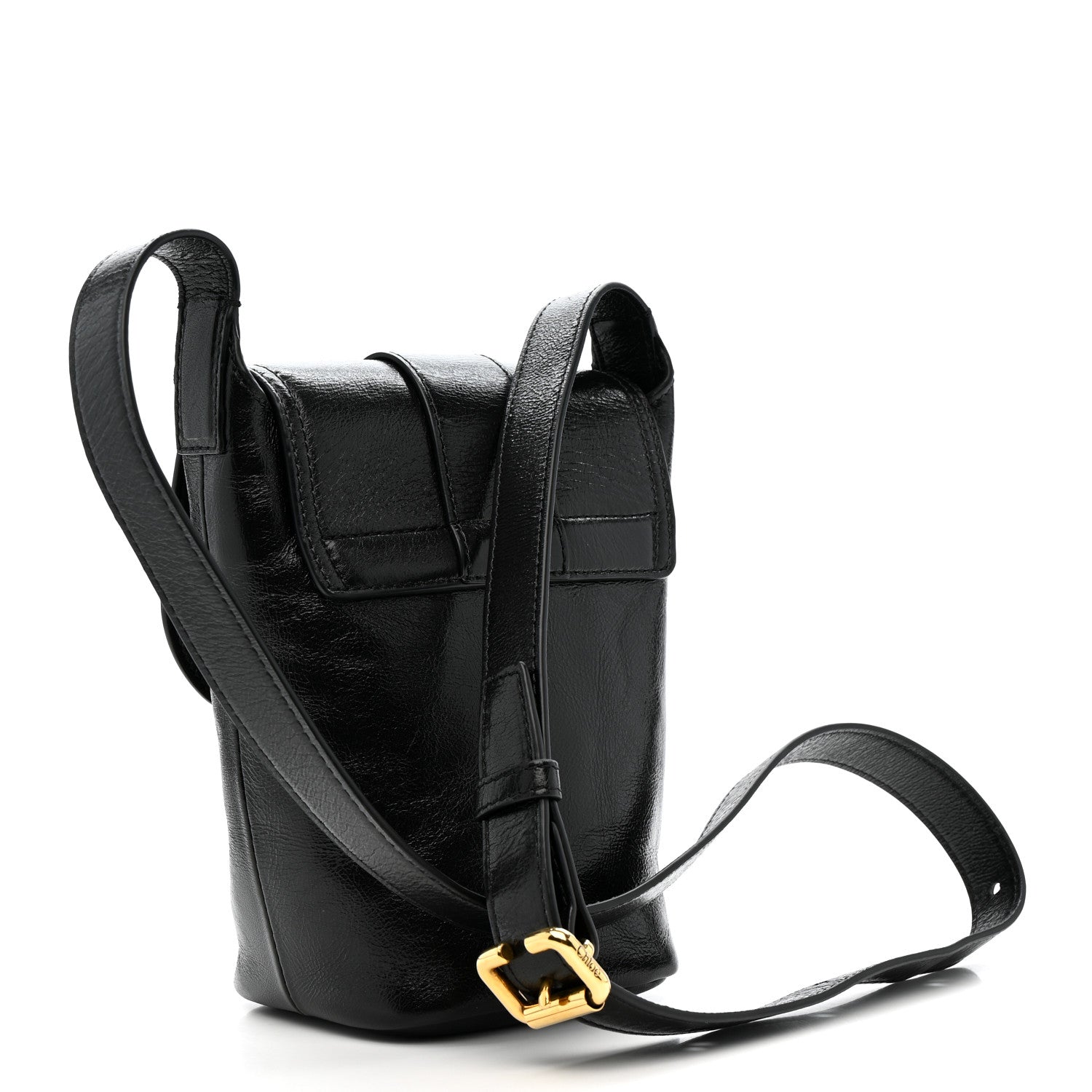 Chloe Shiny Calfskin Camera Crossbody Black 3 of 12