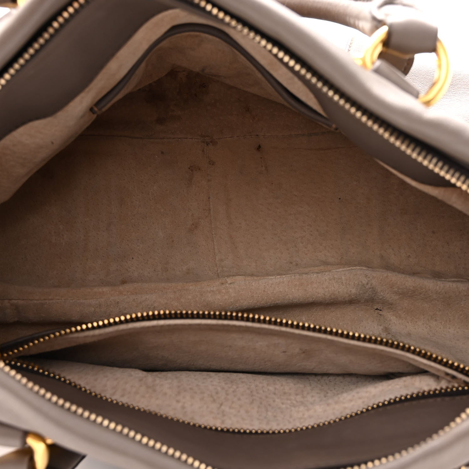 Prada Soft Calf Shopping Satchel Bag Bambu 5 of 14