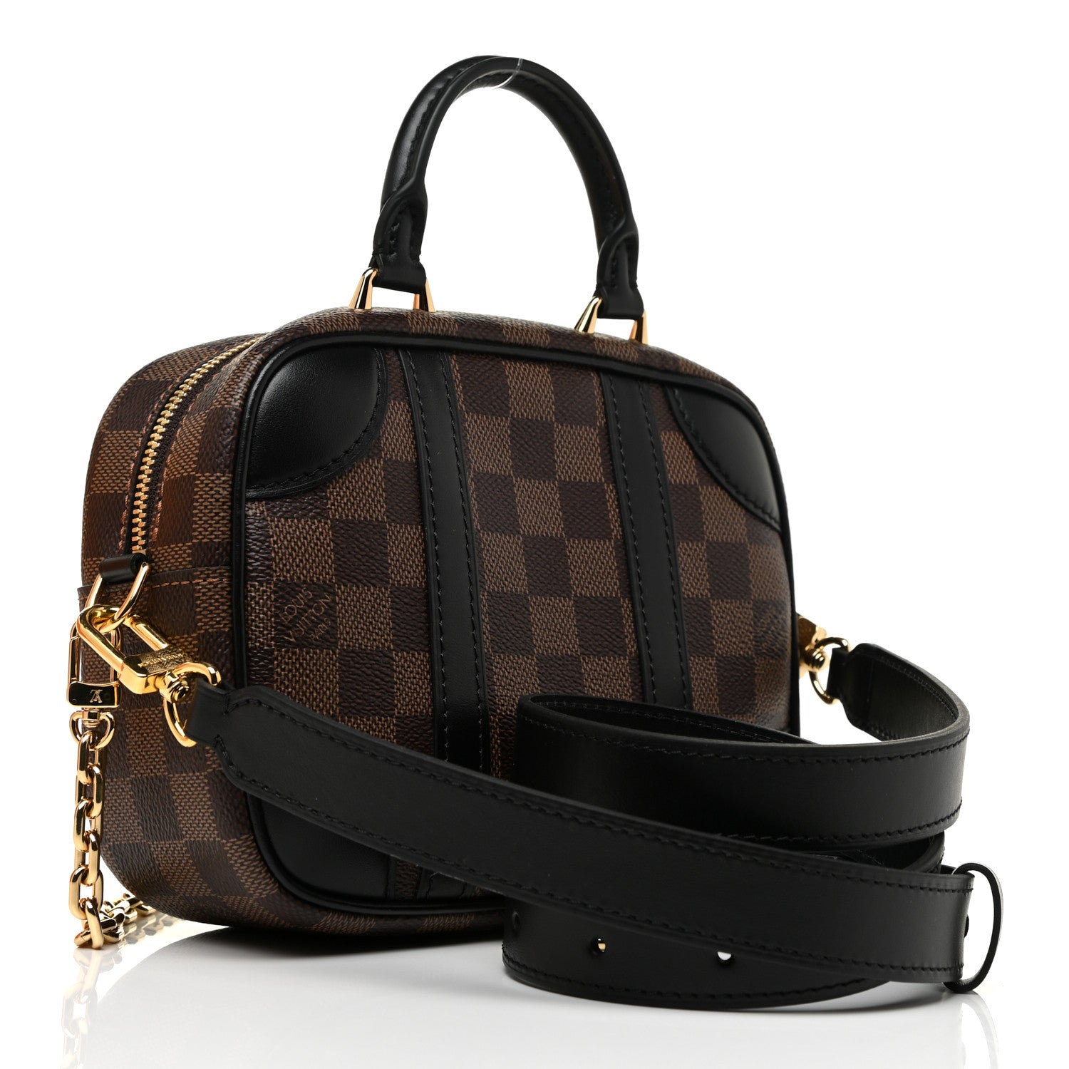 Louis Vuitton Damier Ebene Valisette Souple BB Black 2 of 9