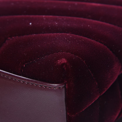 Saint Laurent Velvet Y Quilted Monogram Toy Loulou Crossbody Bag French Burgundy 11 of 14