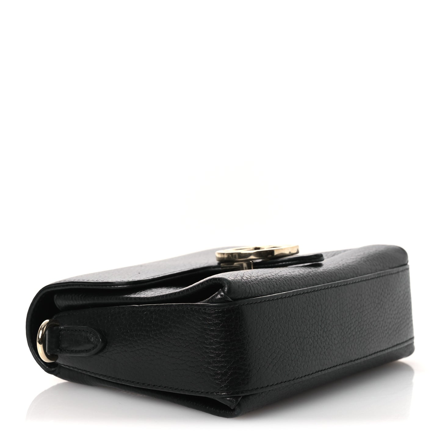 Dollar Calfskin Interlocking G Crossbody Bag Black