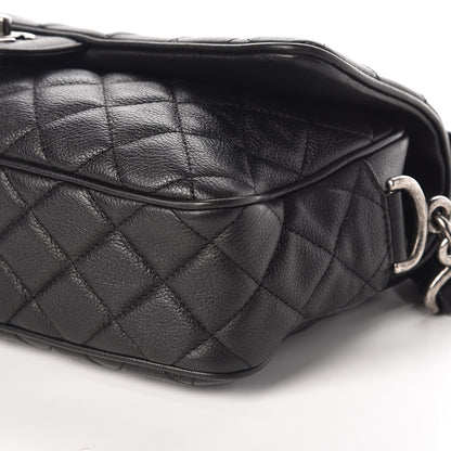 Chanel Grained Calfskin Quilted Medium Casual Rock Flap Black 6 of 10