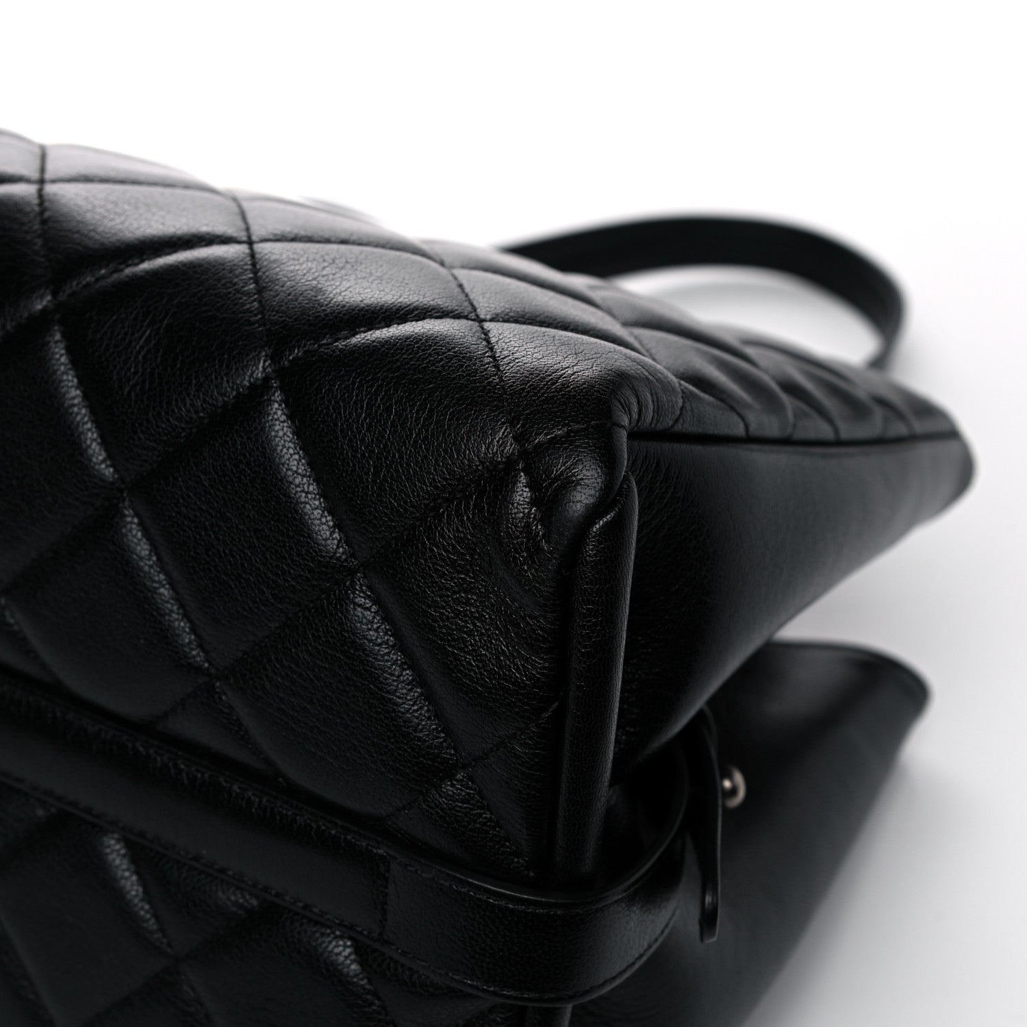 Chanel Goatskin Quilted Large City Rock Shopping Bag Black 24 of 30
