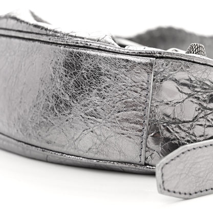 Balenciaga Metallic Agneau Arena Le Cagole Shoulder Bag XS Silver 10 of 12