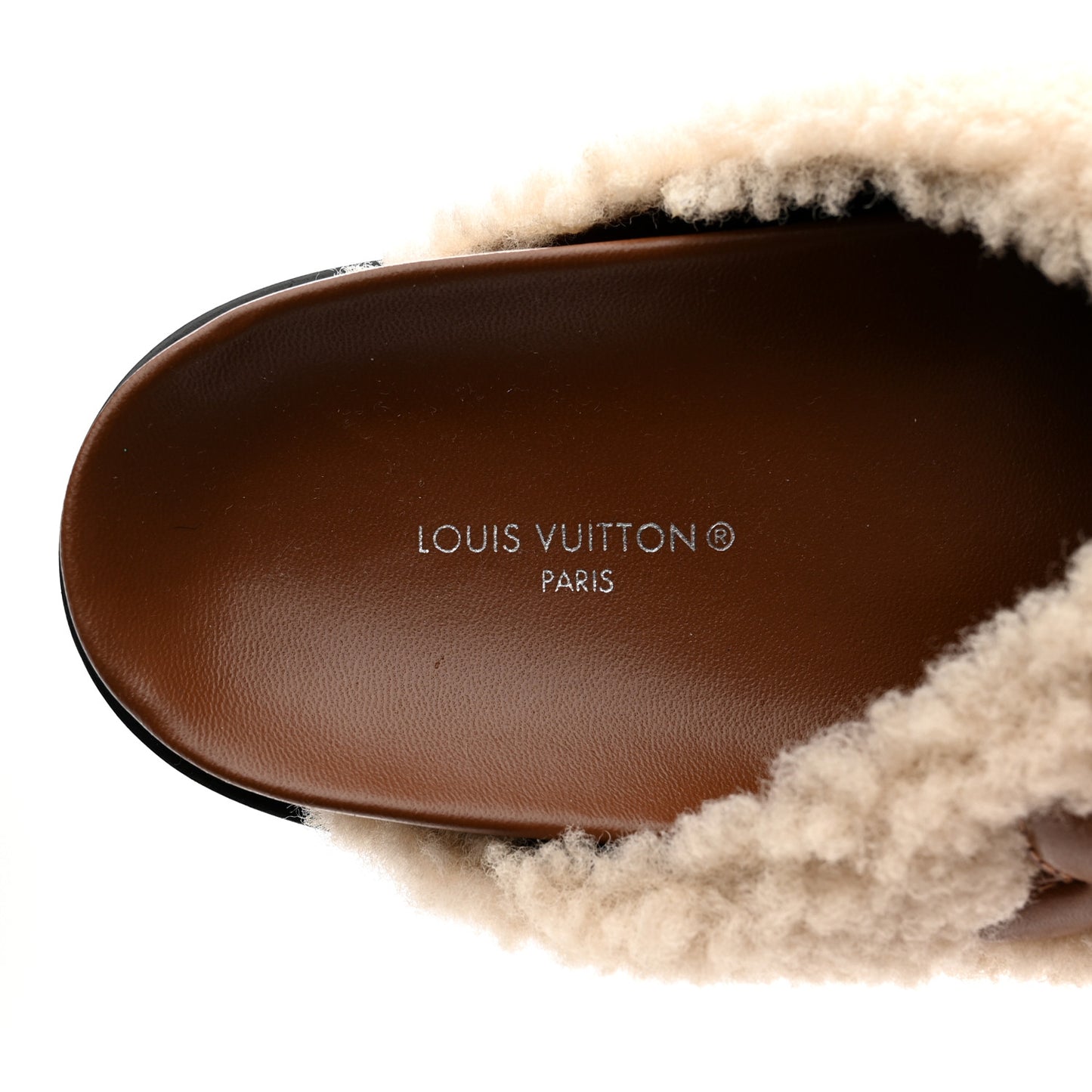 Shearling Paseo Flat Comfort Mule 36 Brown