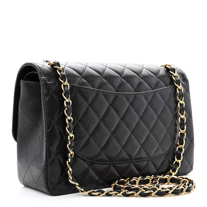 Chanel Caviar Quilted Jumbo Double Flap Black 3 of 10