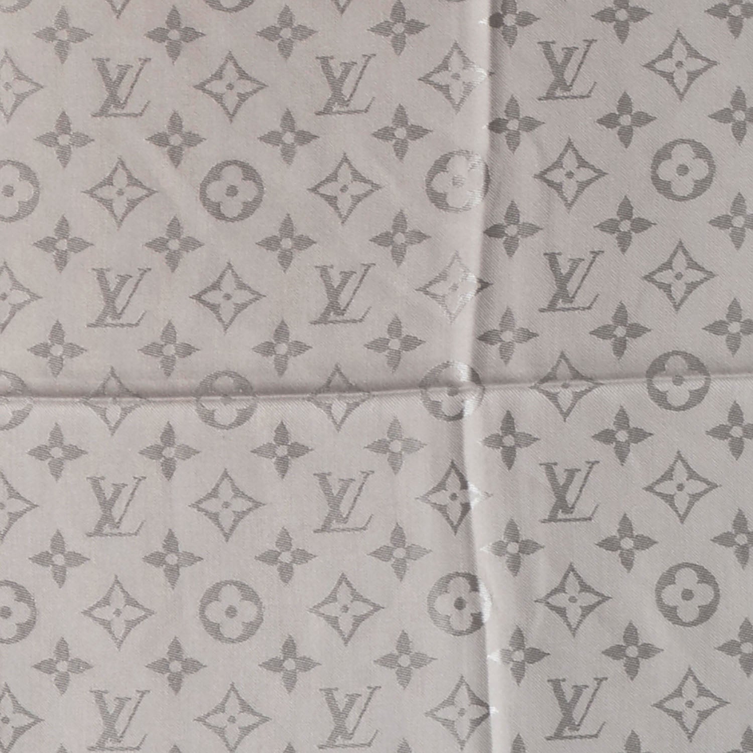 Louis Vuitton Silk Wool Monogram Shawl Beige 1 of 4