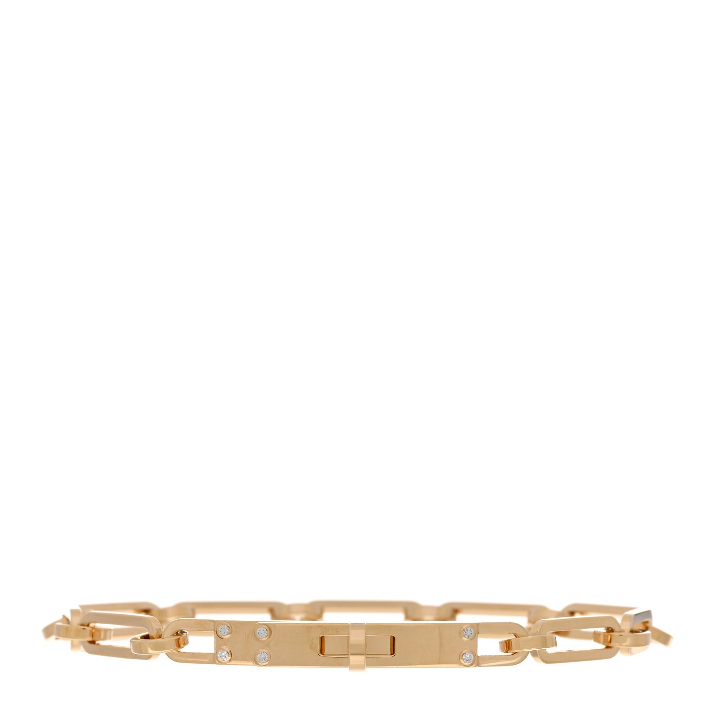 18K Yellow Gold Diamond PM Kelly Chaine Bracelet ST