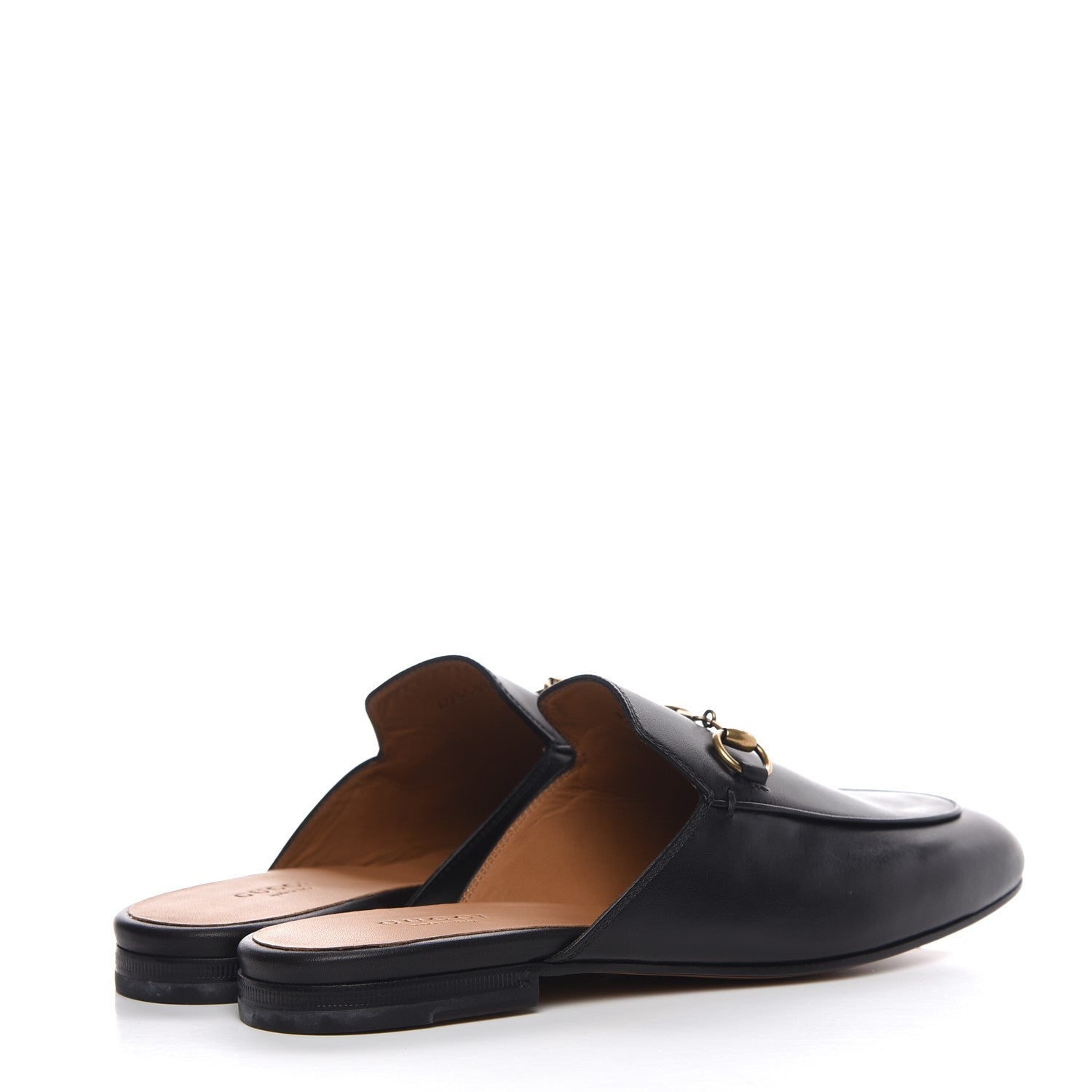 Gucci Calfskin Womens Princetown Slippers 37.5 Black 4 of 9