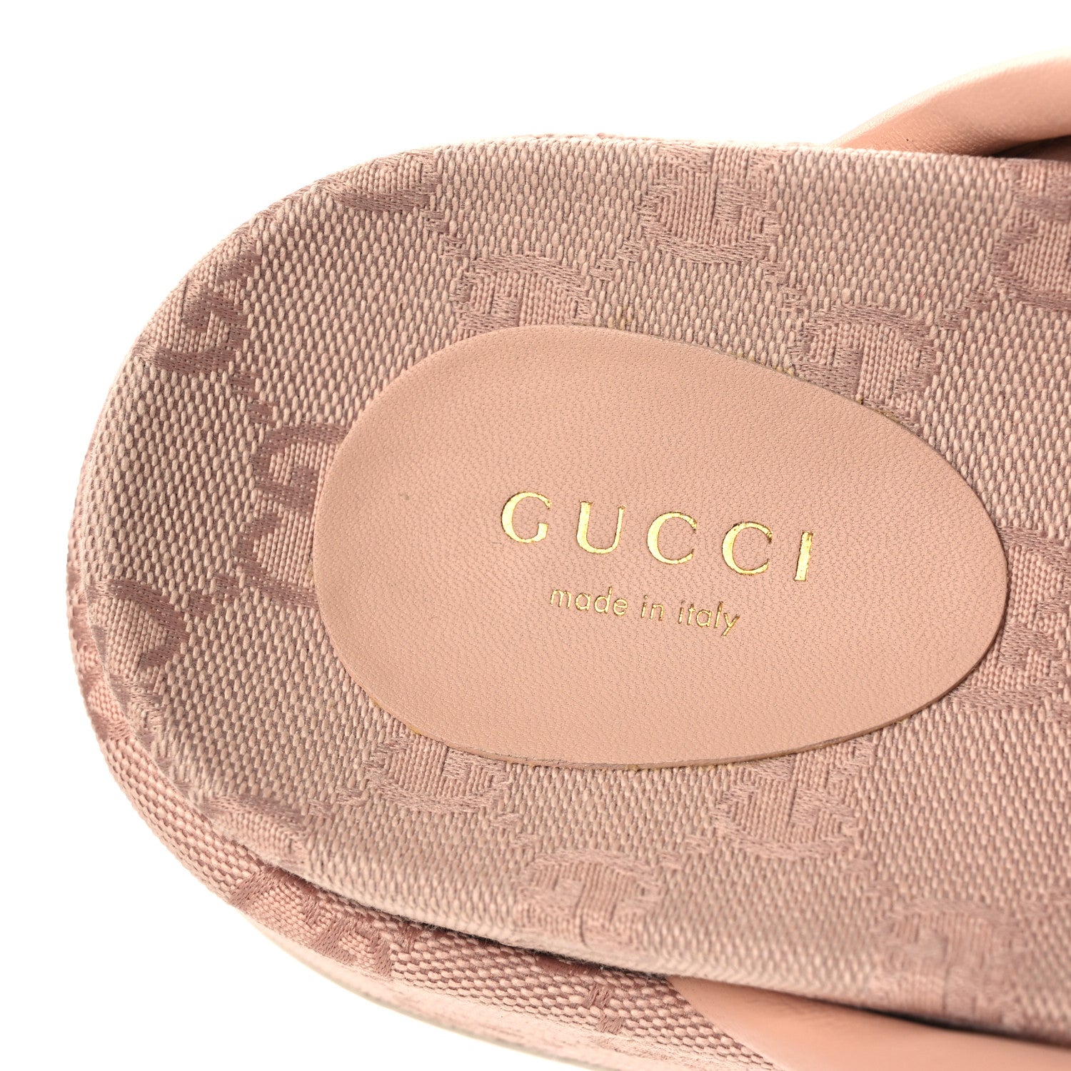 Gucci Monogram GG Calfskin Angelina Platform 55mm Slide Sandals 37 Light Pink 40 Light Pink 9 of 11