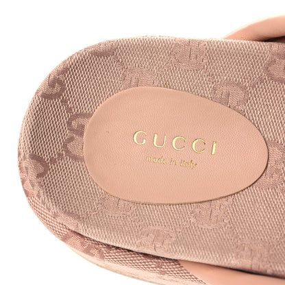 Gucci Monogram GG Calfskin Angelina Platform 55mm Slide Sandals 37 Light Pink 40 Light Pink 9 of 11