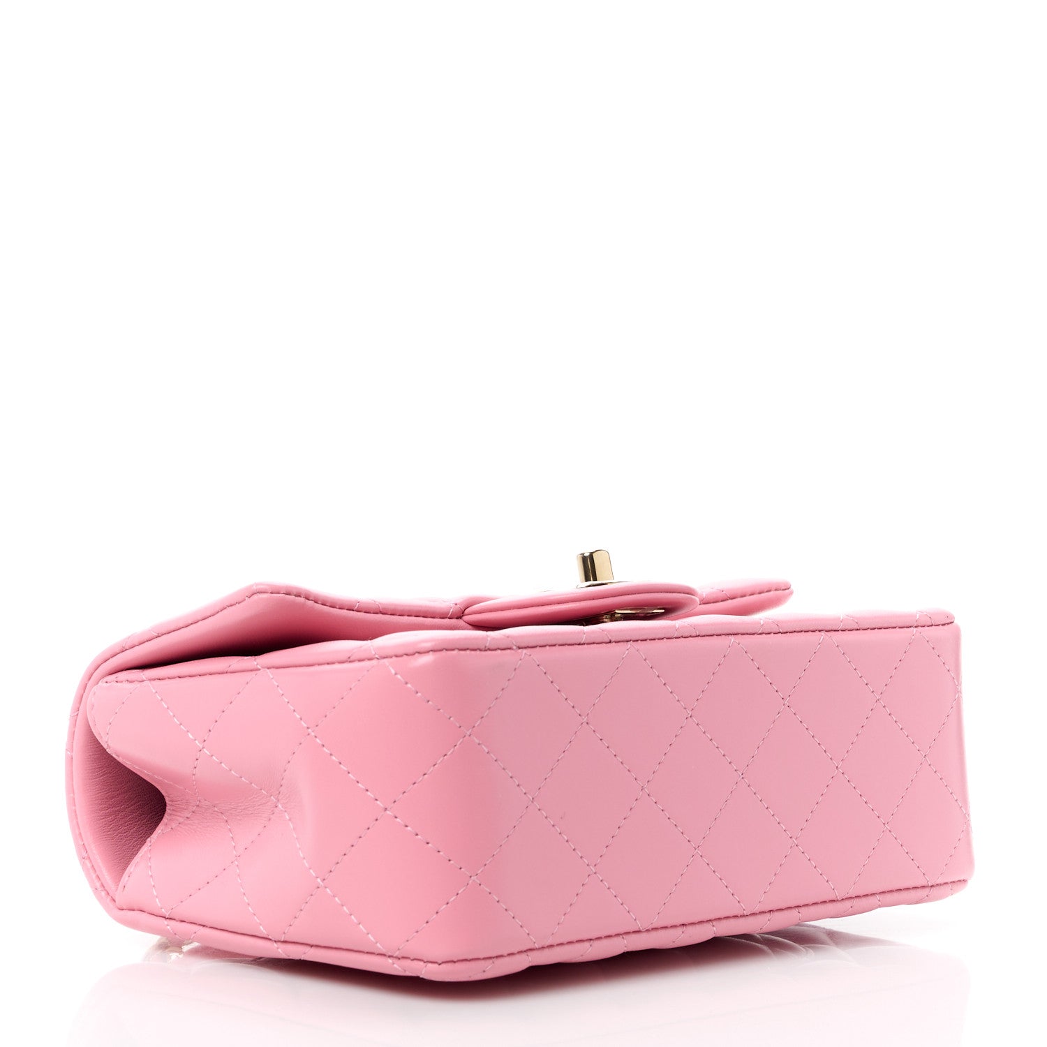 Chanel Lambskin Quilted Mini Top Handle Rectangular Flap Pink 4 of 10