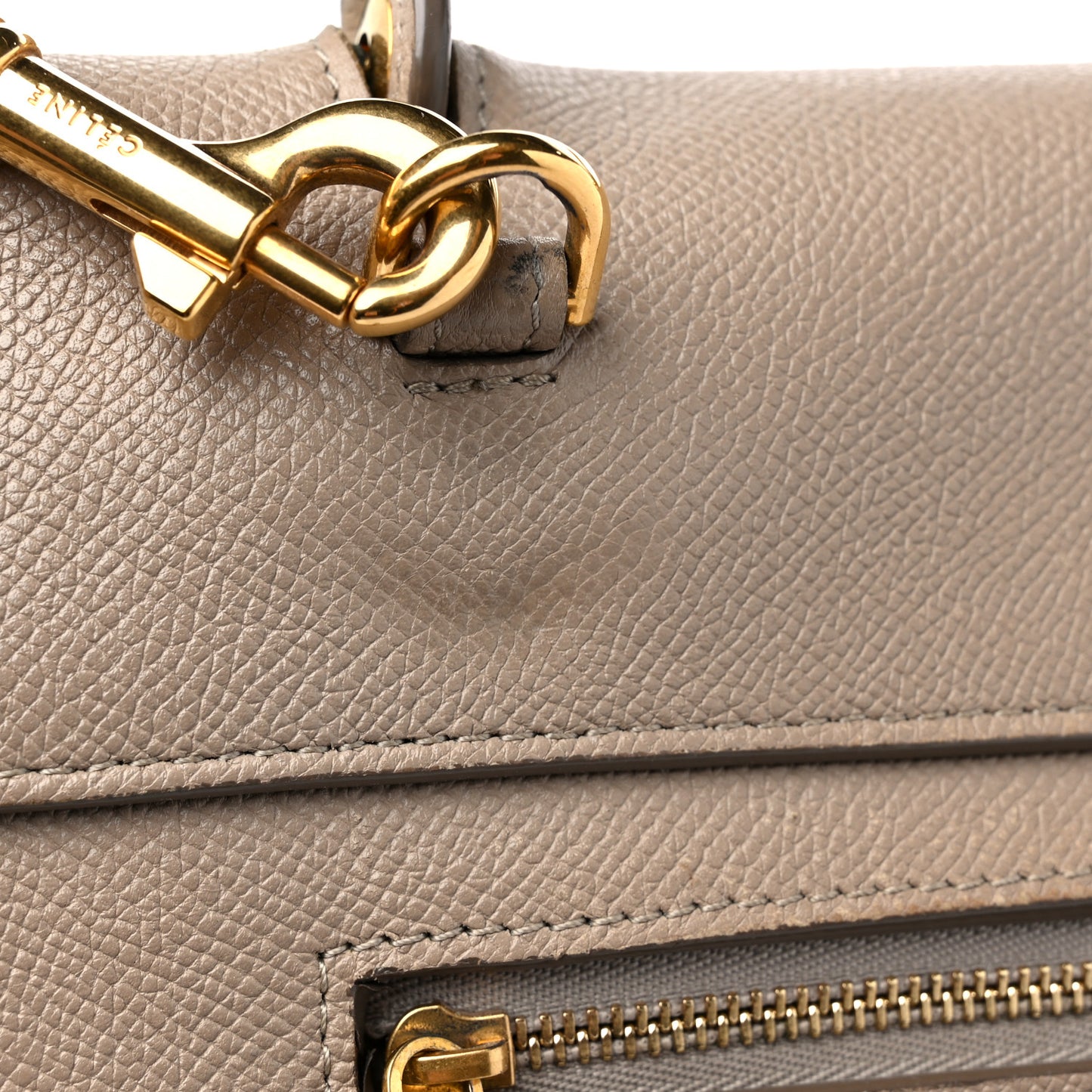Grained Calfskin Mini Belt Bag Light Taupe