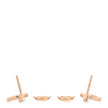 Hermes 18K Rose Gold Diamond Finesse Earrings 3 of 4