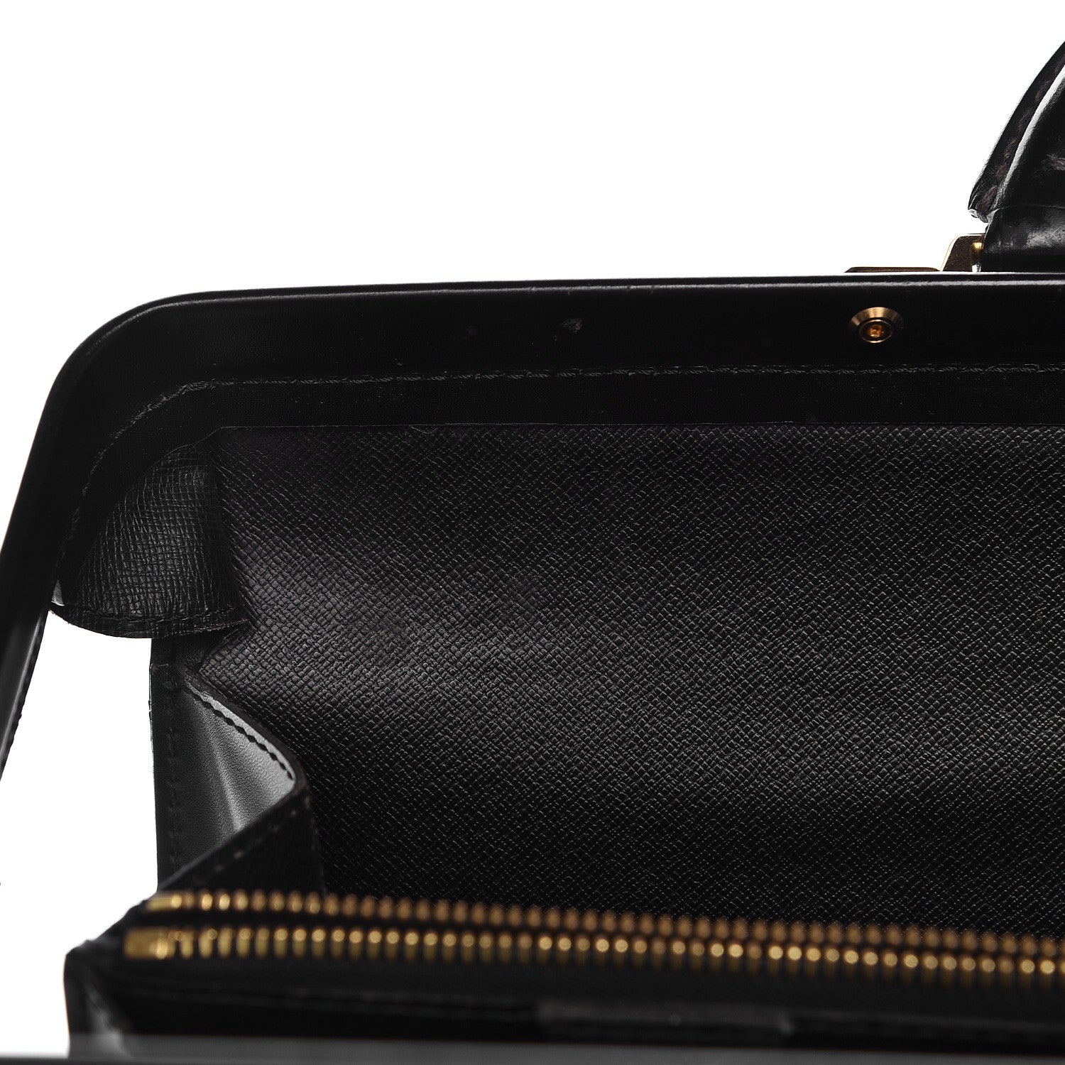 Louis Vuitton Epi Serviette Fermoir Briefcase Black 7 of 23