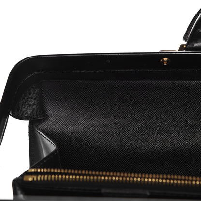 Louis Vuitton Epi Serviette Fermoir Briefcase Black 7 of 23