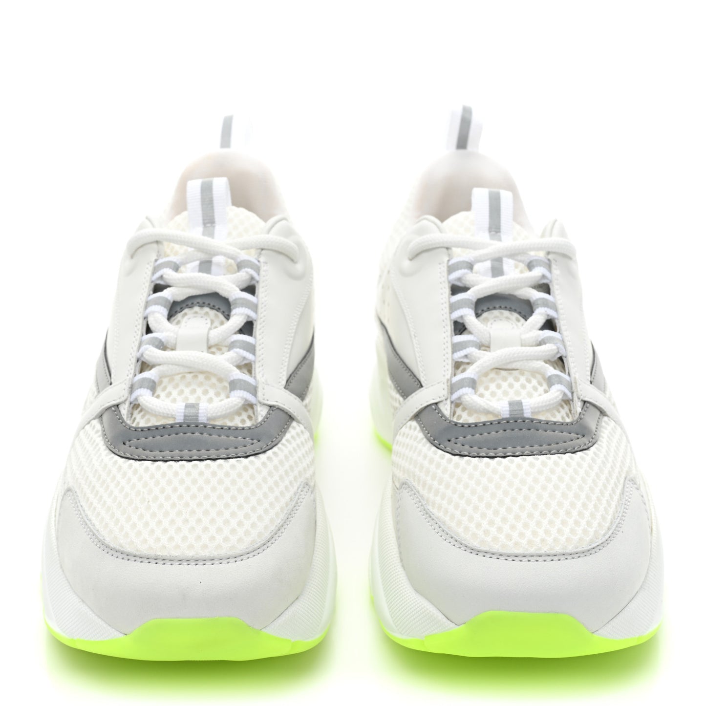 Technical Mesh Calfskin Mens B22 Sneakers 41 White