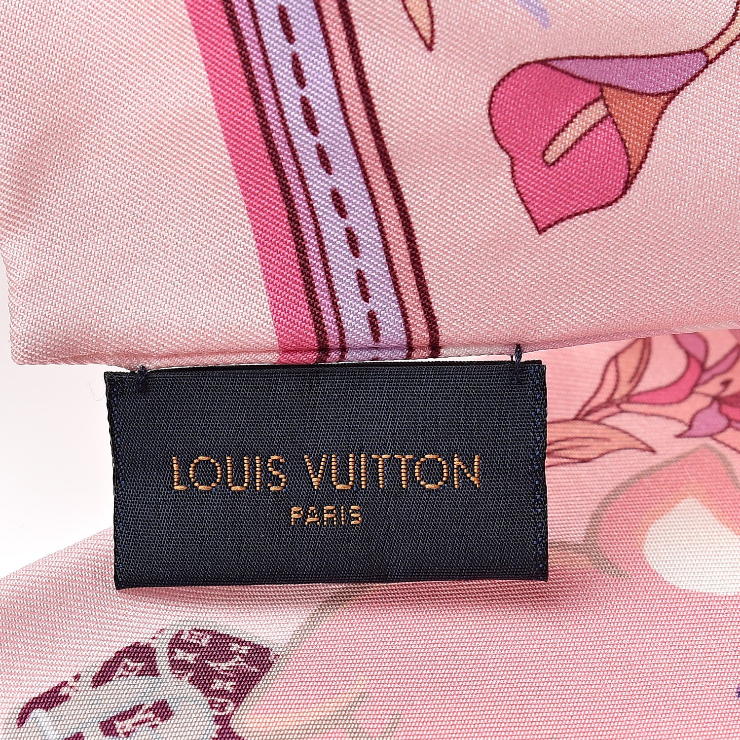 Louis Vuitton Silk Monogram Superstition Bandeau Light Pink 3 of 5