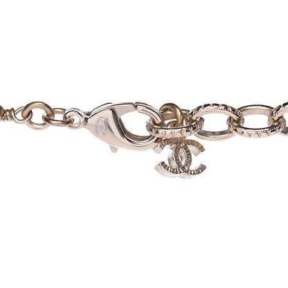 Chanel Metal Resin Pearl Star CC Necklace Gold 3 of 6