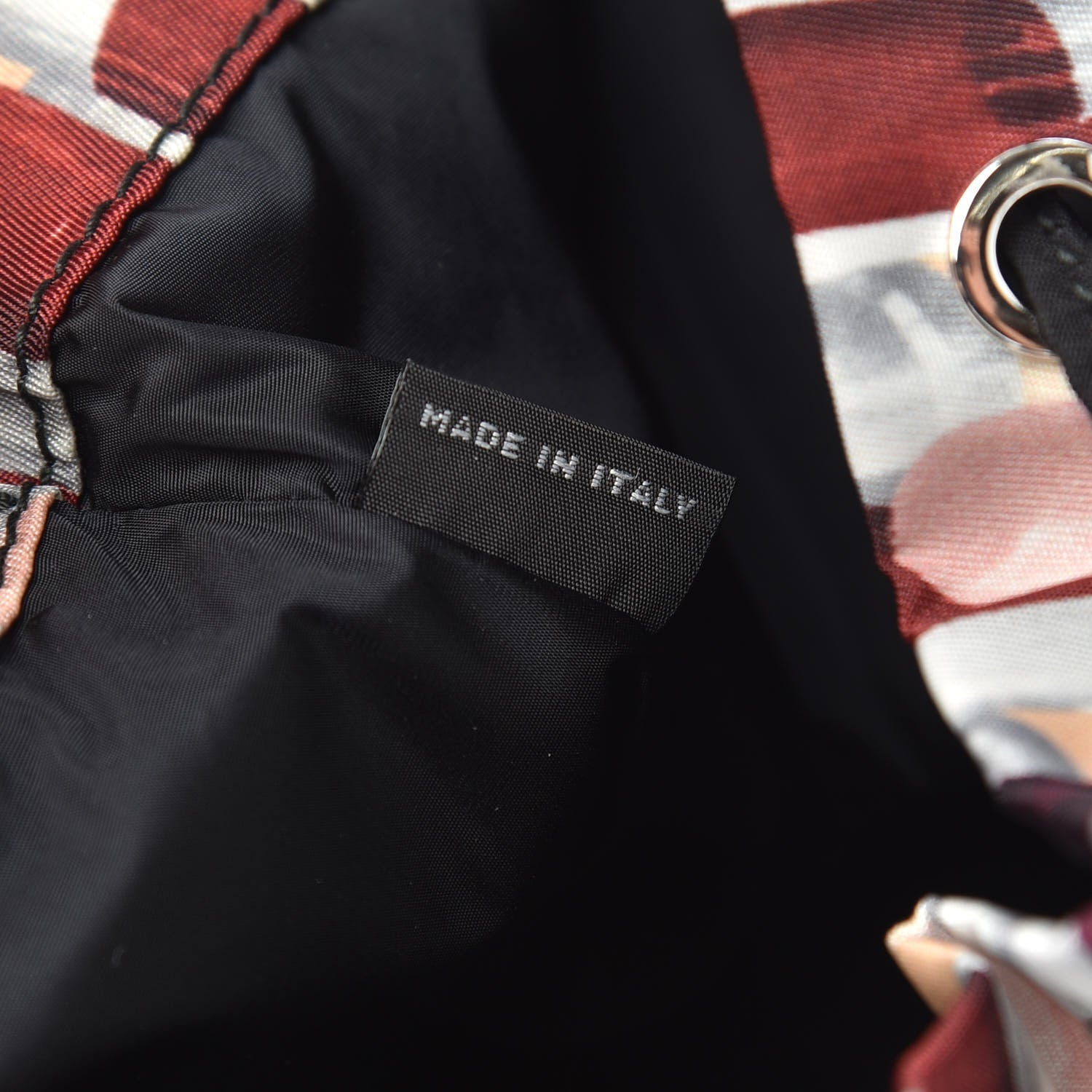 Prada Tessuto Nylon Saffiano Lipstick Print Bucket Wristlet Rosso 7 of 9