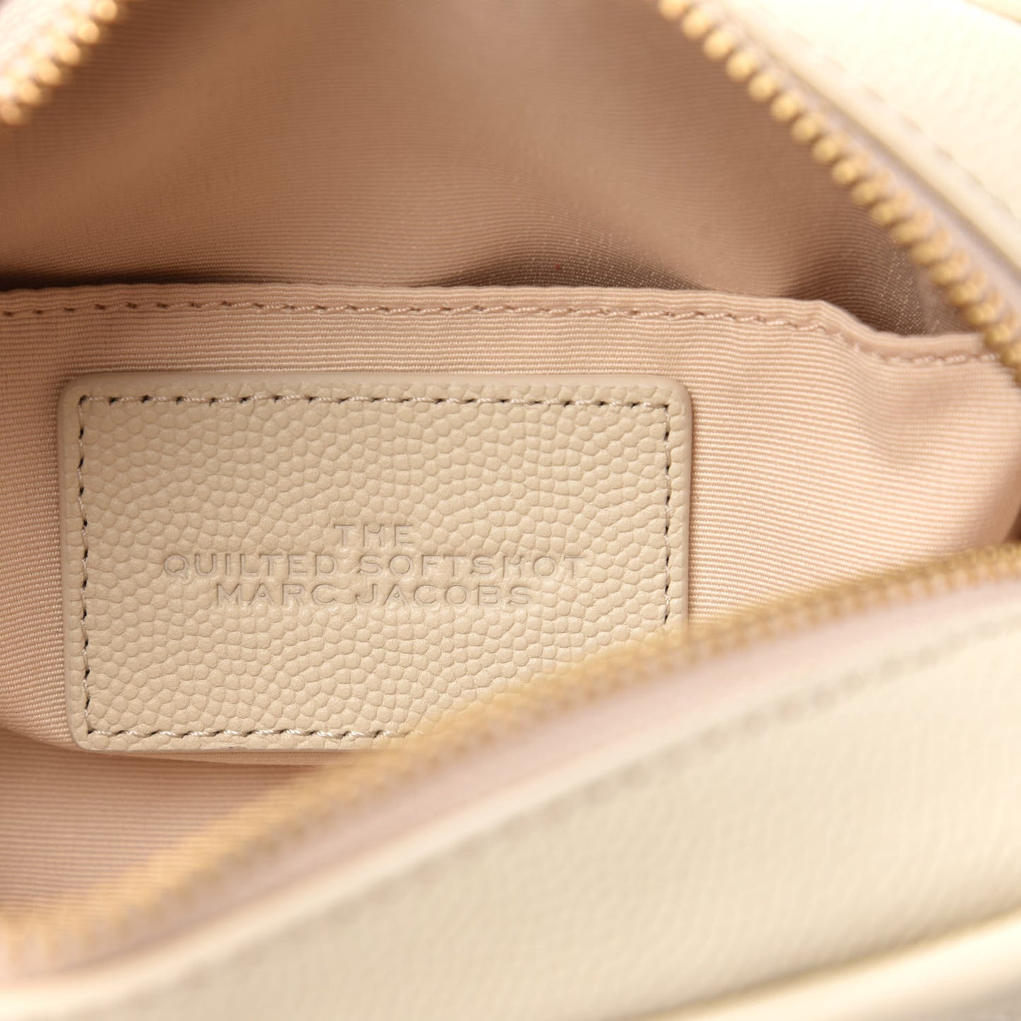 Calfskin Quilted Pearl The Softshot 17 Crossbody Oatmilk