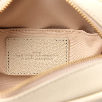 Marc Jacobs Calfskin Quilted Pearl The Softshot 17 Crossbody Oatmilk 8 of 10