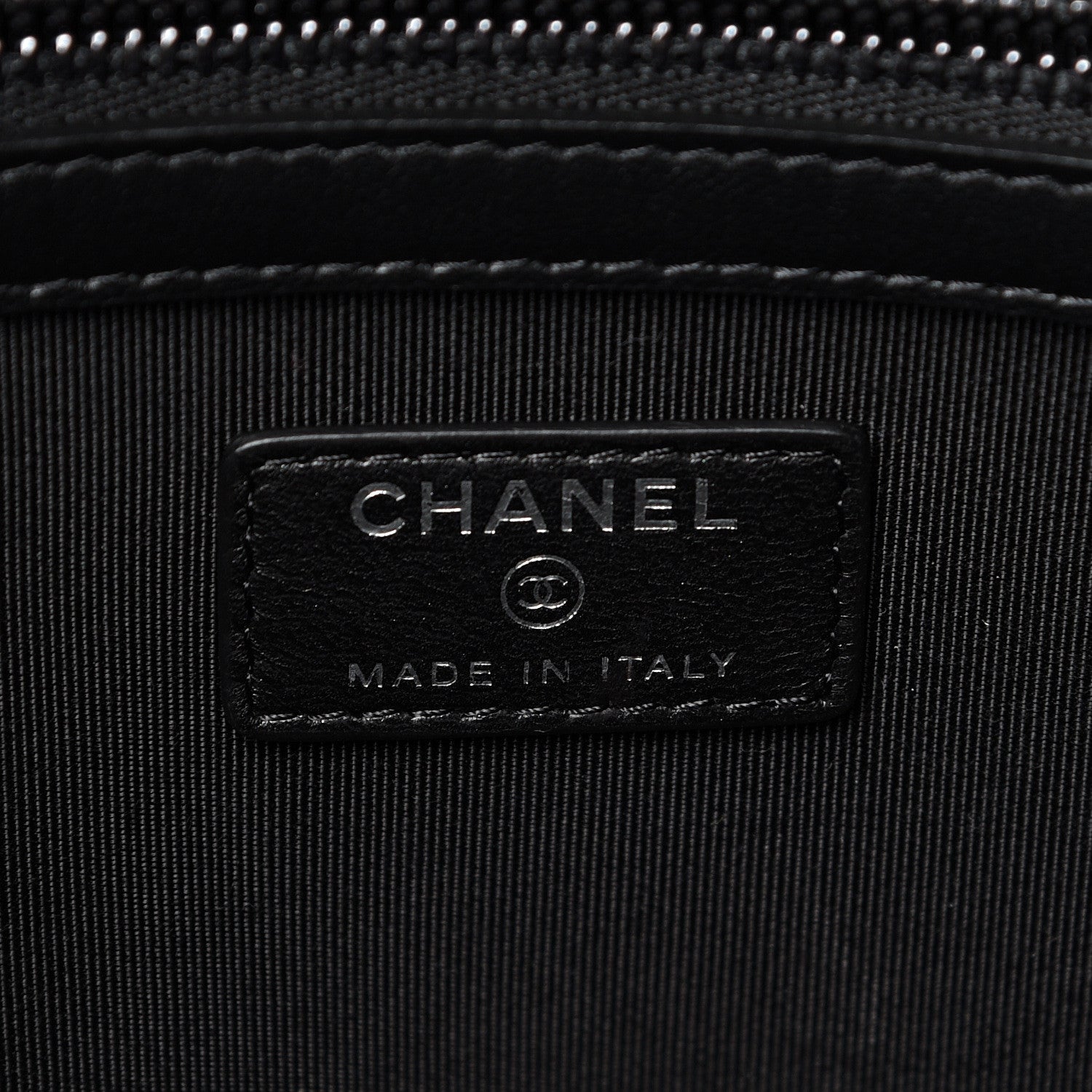 Chanel Lambskin Quilted Large Cosmetic Case Black 5 of 7