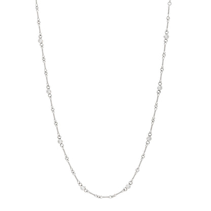 Tiffany Platinum Diamond Dog Bone Chain Necklace 1 of 4