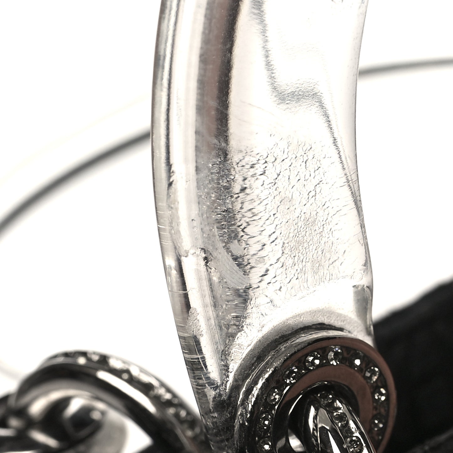 Canvas Swarovski Crystal Cannage Mini Lady Dior Black