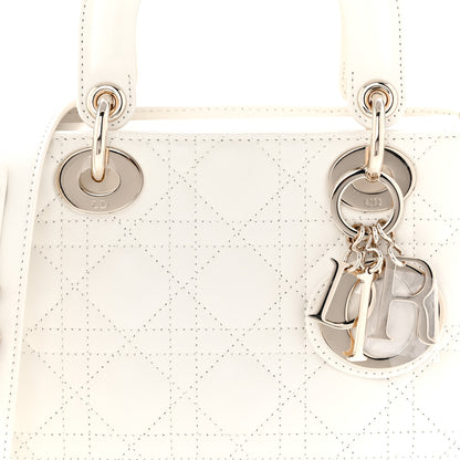 Christian Dior Lambskin Cannage Small My ABCDior Lady Dior White 8 of 10