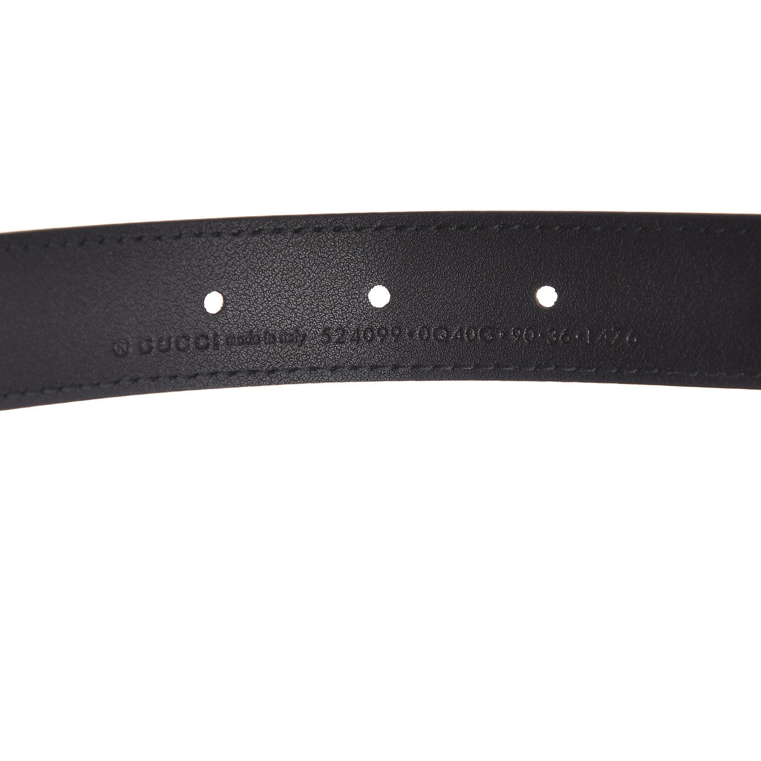 Gucci Calfskin Torchon Double G Chain 25mm Belt 90 36 Black 4 of 6