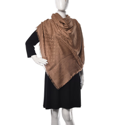 Louis Vuitton Silk Wool Monogram Shawl Dune 2 of 6