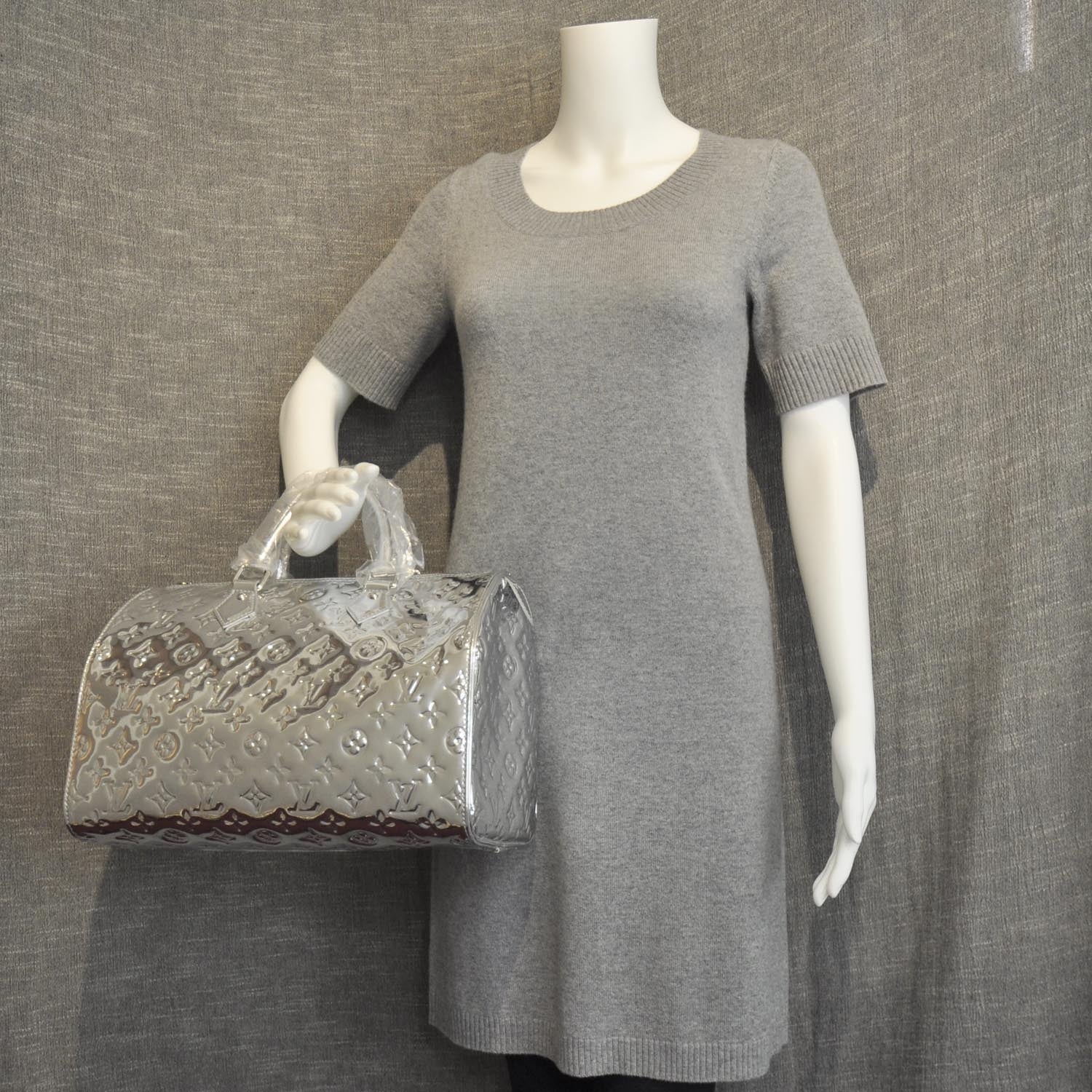 Louis Vuitton Monogram Miroir Speedy 30 Silver 2 of 10