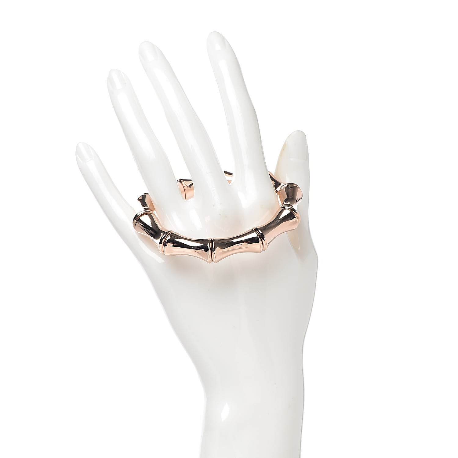 Gucci 18K Rose Gold Large Bamboo Spring Bracelet 16 2 of 6