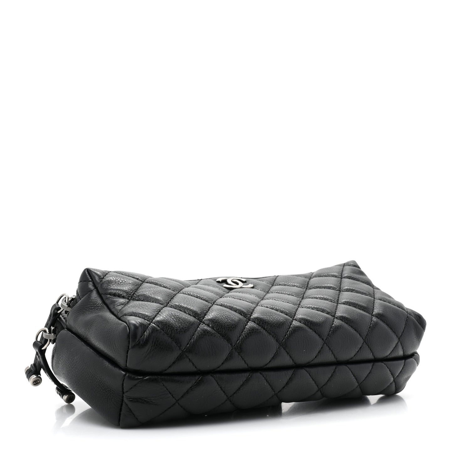 Calfskin Quilted Waist Bag Black