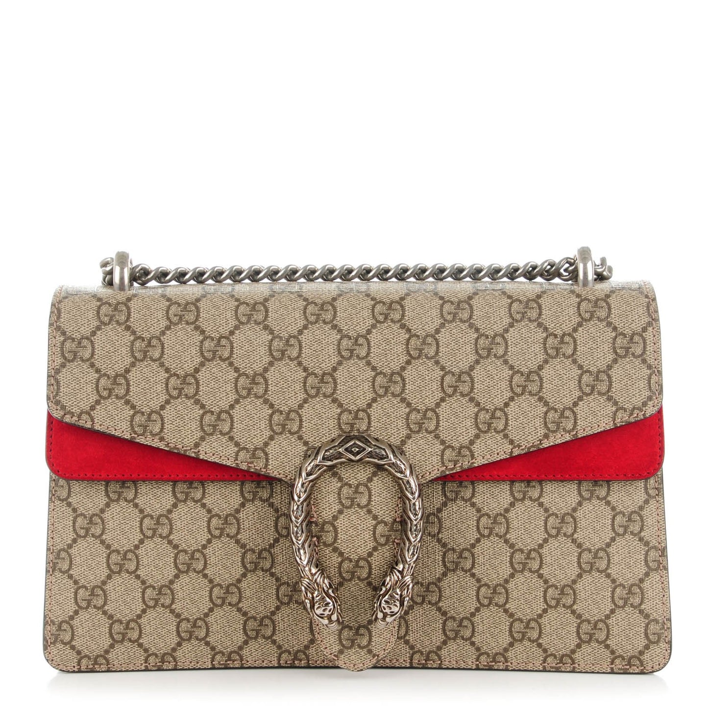 GG Supreme Monogram Small Dionysus Shoulder Bag Red