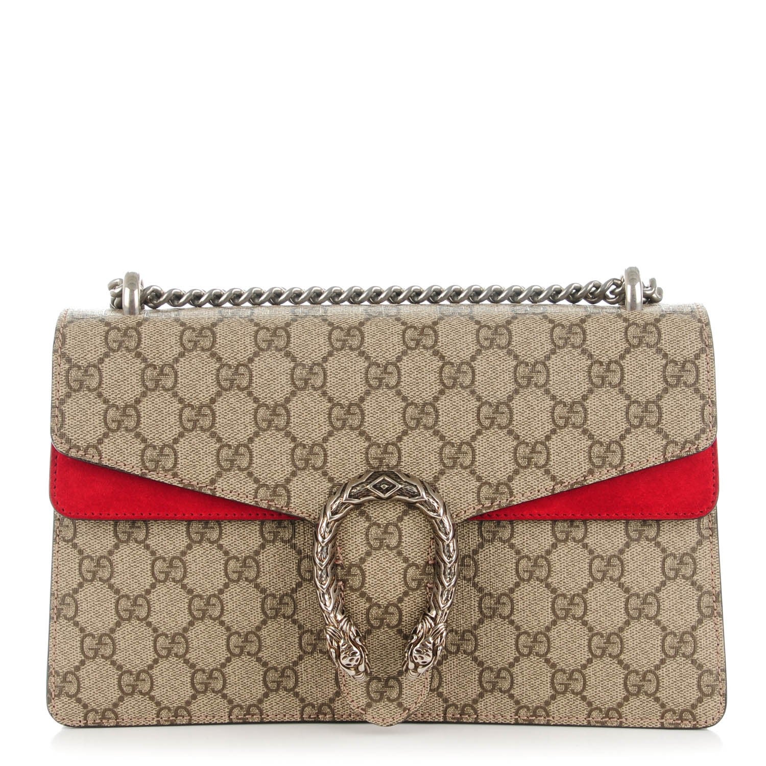 Gucci GG Supreme Monogram Small Dionysus Shoulder Bag Red 1 of 7