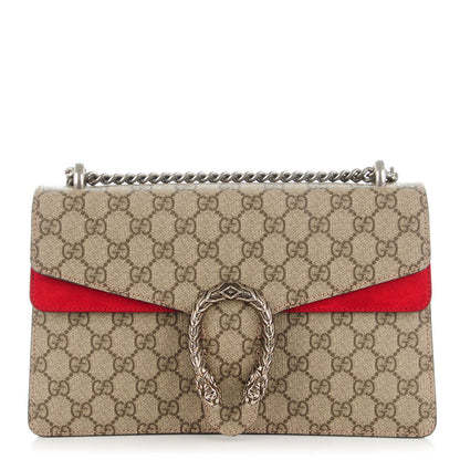 Gucci GG Supreme Monogram Small Dionysus Shoulder Bag Red 1 of 7