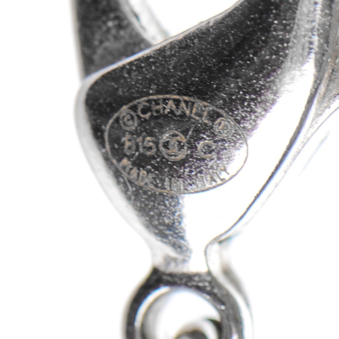 Baguette Crystal CC Necklace Silver