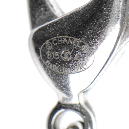 Chanel Baguette Crystal CC Necklace Silver 4 of 5