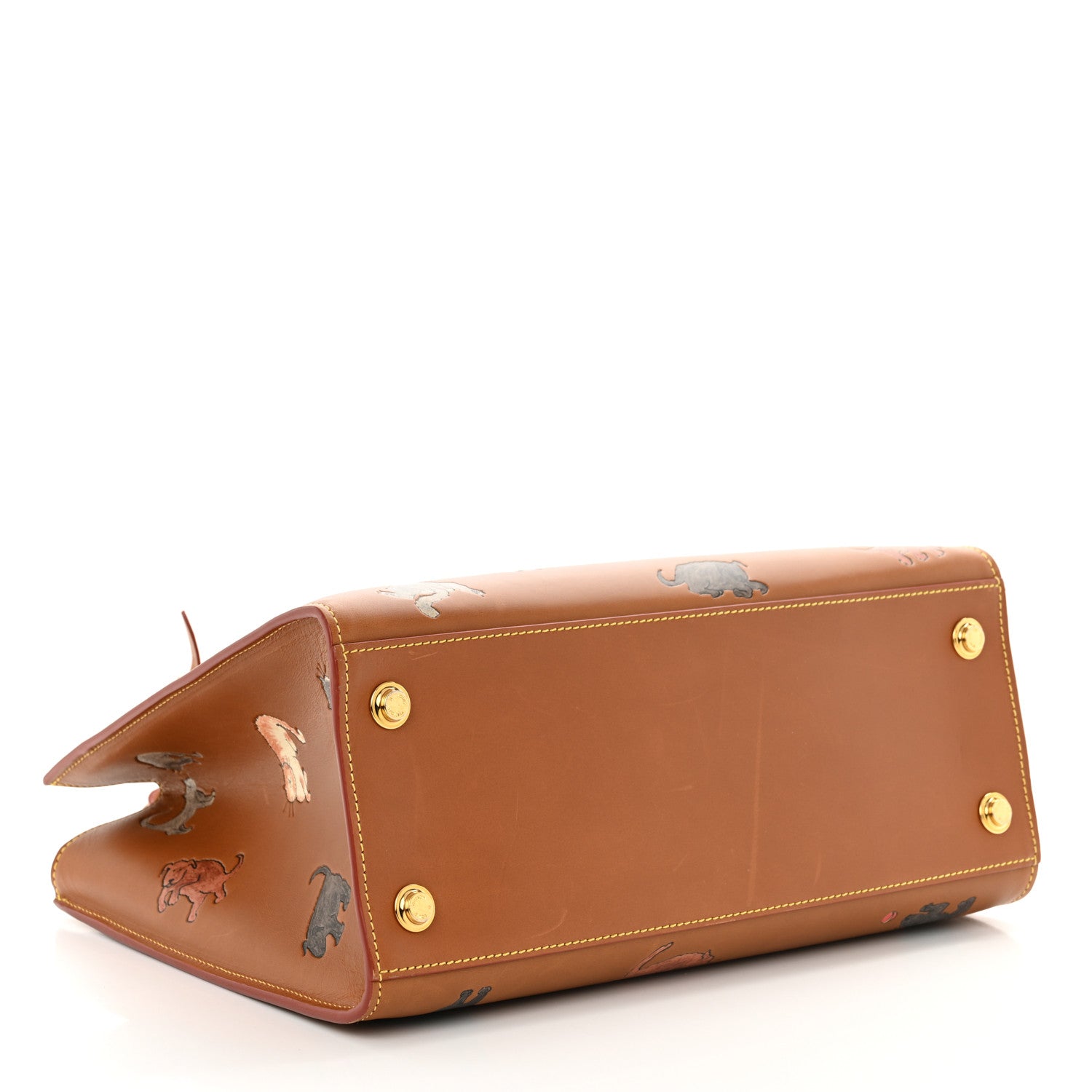 Louis Vuitton Calfskin Catogram City Steamer MM Chataigne 4 of 14