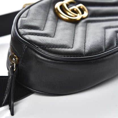 Gucci Calfskin Matelasse GG Marmont Belt Bag 105 42 Black 13 of 13