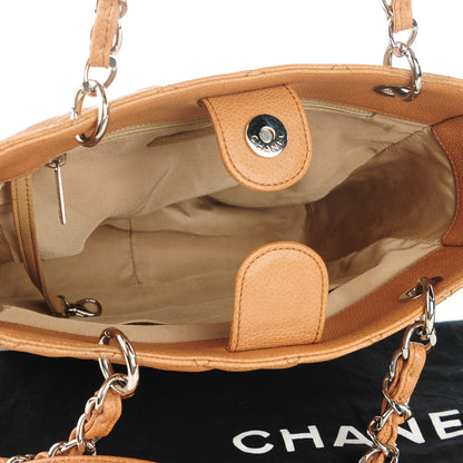 Chanel Caviar Quilted Petit Shopping Tote PST Beige 6 of 7