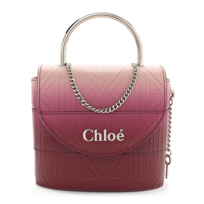 Chloe Calfskin Embossed Small Aby Lock Brown Purple 1 of 11