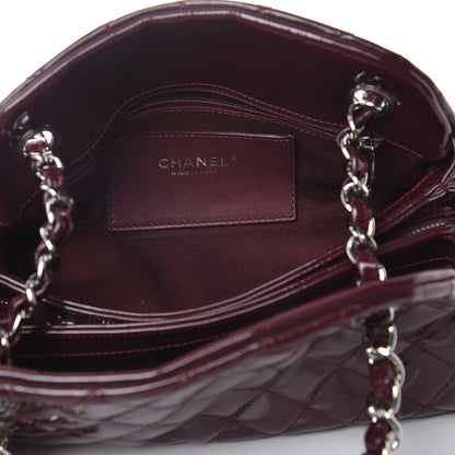 Chanel Patent Quilted Small Just Mademoiselle Burgundy 6 of 11